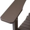 Folding Adirondack Chair Outdoor Wooden Accent Furniture Fire Pit Lounge Chairs for Yard - as Pic