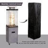 16 Inch x 61 Inch Height Outdoor Propane Gas Fire Heater With Tempered Glass - as Pic
