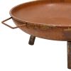 Fire Pit 26.6"x22.8"x8.9" Steel - Brown