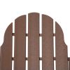 Folding Adirondack Chair, Faux Wood Patio & Fire Pit Chair, Weather Resistant HDPE for Deck, Outside Garden, Porch, Backyard, Brown - as Pic