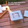 Tabletop Fireplace Bio-Ethanol Fire Pit,Indoor Outdoor Table Fire Lantern Portable Fire Bowl Pot Fire Pit,Square,Black - Portable
