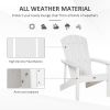 Adirondack Chair, Faux Wood Patio & Fire Pit Chair, Weather Resistant HDPE for Deck, Outside Garden, Porch, Backyard, White - as Pic
