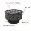 26" Wood Burning Lightweight Portable Outdoor Firepit With Faux Wood Lid Backyard Fireplace for Camping Bonfire - as Pic