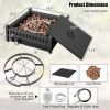 16.5 Inch Tabletop Propane Fire Pit with Simple Ignition System - Black