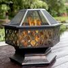 24.4'' IRON FIRE PIT OUTDOOR - as Pic