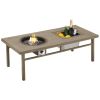 Best Stainless Steel Ice Tub Aluminum Rectangle Fire Pit Table Gas Propane Outdoor Firepit Table For Outside Patio Garden - as Pic