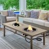Best Stainless Steel Ice Tub Aluminum Rectangle Fire Pit Table Gas Propane Outdoor Firepit Table For Outside Patio Garden - as Pic