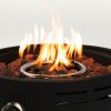 15 inch Outdoor Portable Propane Fire Pit, Camping Fire Pit with Cooking Support Tabletop Fire Pit with Quick Connect Regulator - as Pic