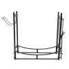 Steel Firewood Log Storage Rack Accessory and Tools for Indoor Outdoor Fire Pit Fireplace - 30inch
