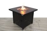 25" H x 30" W Steel Propane/Natural Gas Fire Pit Table - CM-0124 (Black)