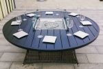 Direct Wicker Outdoor Rattan 50,000BTU Propane Gas Fire Pit Table (Table Only) - Round
