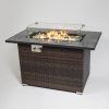44inch Outdoor Fire Pit Table, Propane Fire Table with Ceramic Tabletop Gas Fire Table - as Pic