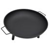 Fire Pit 26.6"x22.8"x8.9" Steel - Black